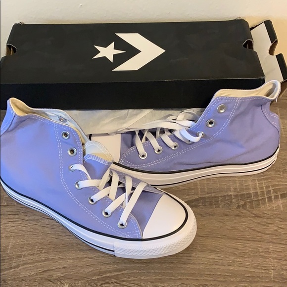 converse lavender high tops